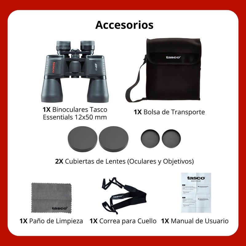 Tasco TAS170125-BRK Essentials Binoculars 12x50 , Black - Image 4
